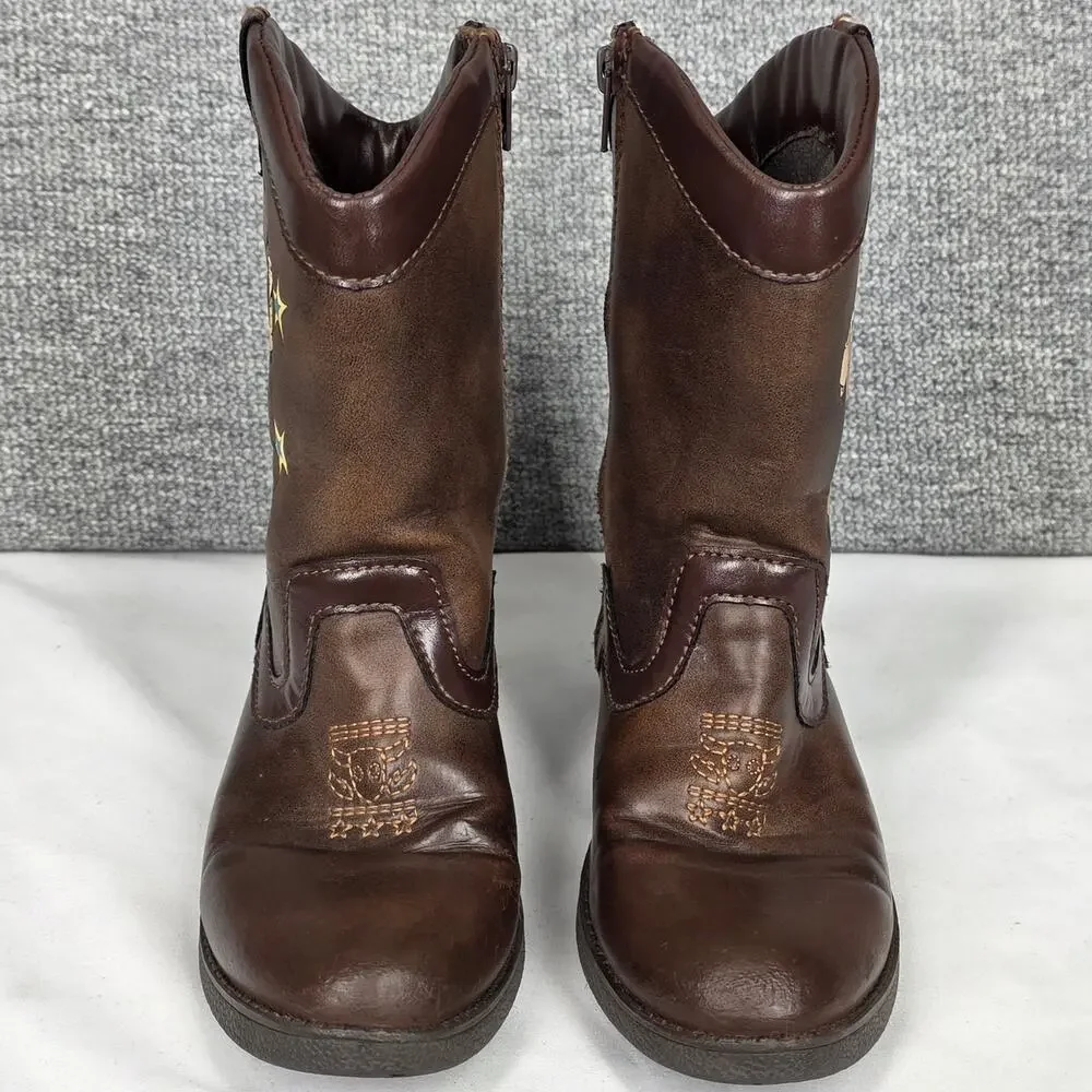 DISNEY PIXAR 2018 TOY STORY WOODY & BULLSEYE KIDS’ BROWN COWBOY BOOTS – SIZE 12
